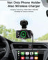 Wireless Car Charger, ESSAGER 15W Fast Charging Car Phone Holder Mount Auto Clamping Cell Phone Stand for iPhone 15 14 13 12 11 Pro Max, Samsung G...