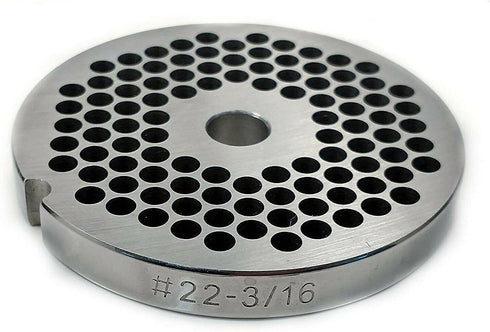 #22 3/16" Reversible Meat Grinder Plate - Cozzini Cutlery Imports (#22-3/16 Plate)...
