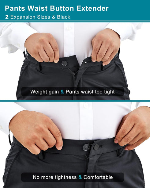 YUANHANG Pants Waist Button Extender: 16Pcs Button Extenders for Jeans - Women Men Pants Waist Extenders - Pants Waist Extension 1/1.3 Inches - 5 ...