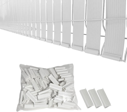 XKMT- White Mouting Bracket For Chain Link Fence View Blocking Privacy Tape Weave...