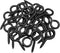 WANBAO 1 Inch Small Screw Eyes Metal Screw Hooks 100 Pcs Ring Screws Fasteners Hardware Tools Black...