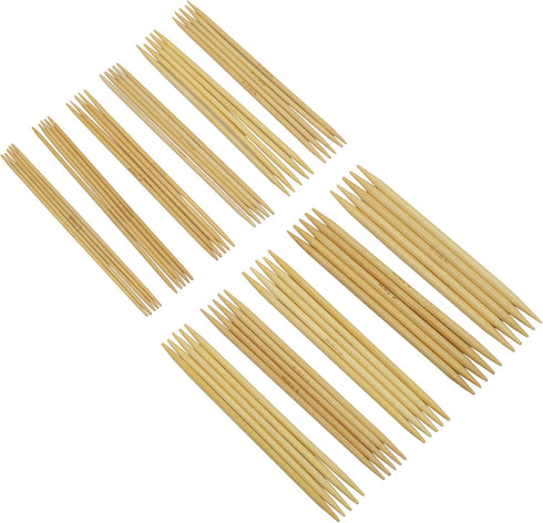 55Pcs 5.1 Inch Length 11 Size of Diameter Double Pointed Bamboo Knitting Needles (5'' set 11)......