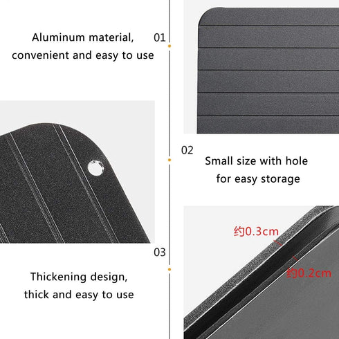 Haploon Rapid Defrosting Tray, High Density Aluminum Thawing Tray for Defrosting Frozen Food,Fast Thawing Plate for Defrost Meat Pork Beef Fish Fr...