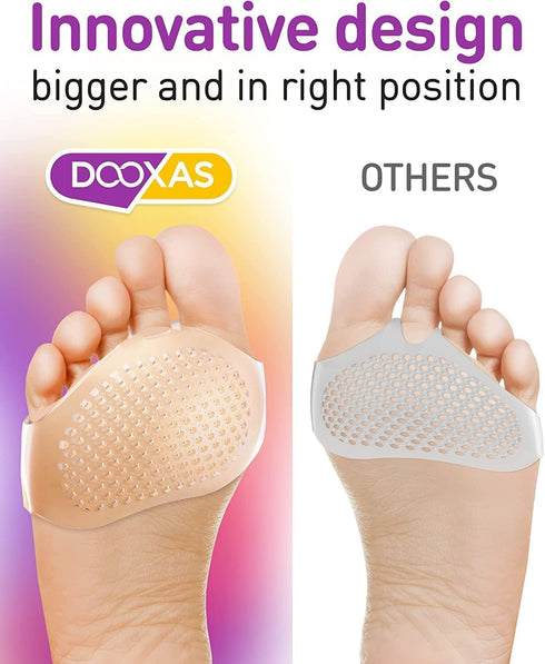 Clear Gel Metatarsal Foot Pads for Women & Men – Thicker Foot Gel Cushion Pads for More Comfort and Pain Relief – Silicone Metatarsal Pads – Upgra...