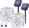 Lezonic Solar String Lights for Outside,2 Pack Total 240LED Solar Lights Outdoor Waterproof 24M/80Ft 8 Modes Outdoor Copper Wire Solar Fairy Light...