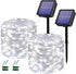 Lezonic Solar String Lights for Outside,2 Pack Total 240LED Solar Lights Outdoor Waterproof 24M/80Ft 8 Modes Outdoor Copper Wire Solar Fairy Light...