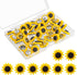 40 PCS Sunflower Push Pins Sunflower Decor Cork Board Flower Tacks Sunflower Thumb Tacks Decorative Sunflower Tacks Sunflower Desk Decor Sunflower...