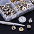 Glarks 120-Pieces Stainless Steel Marine Grade Canvas and Upholstery Boat Cover Snap Button Fastener Kit with 2Pcs Setting Tool (40 Sets)- Silver...