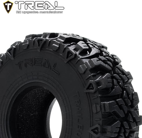 TREAL 1.0 Tires Soft Sticky RC Crawler Tires TrailBurner 62mm (4P) for 1/24 1/18 SCX24 AX24 FCX24 TRX4M...