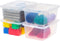 IRIS USA 15 Qt Clear Storage Box, BPA-Free Plastic Stackable Bin with Lid, 4 Pack, Containers to Organize Shoes and Closet Shelves, Classroom Orga...