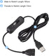 MECCANIXITY USB Cable with ON/Off Switch, USB Male to Female Extension Cord 2M Black, for LED Desk Lamp LED Strip...