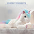 Bearington Rainbow Shimmers The White Unicorn Plush, 17 Inch Unicorn Stuffed Animal...