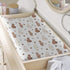 Cute Woodland Bear and Paws Changing Pad Cover Cartoon Bear Changing Table Cover for Baby Boys Girls Ultra Soft Breathable Stretchy Snug Fitted Ba...