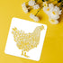 FINGERINSPIRE Chicken Stencil 11.8x11.8inch Rooster with Flowers Grass Drawing Template Hen Rooster Farmhouse Stencil Plastic PET Painting Stencil...