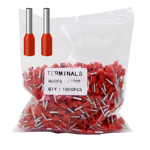 AWG18 1000pcs Wire Ferrules Terminals, AWG18 Terminal Connector Wire Insulated Cord Pin Ends Terminals for Electric, Industrial, Chemical Industry...