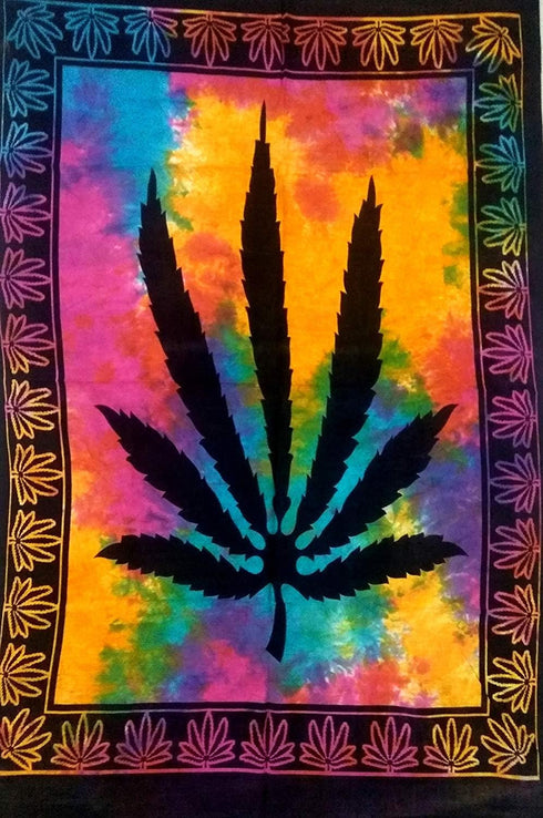 ICC Weed Tapestry Marijuana Wall Hanging leaf Poster Cannabis Hippie Decor Pot Flag Collage Dorm Trippy Bohemian Art psychedelic Small Hippie Rast...