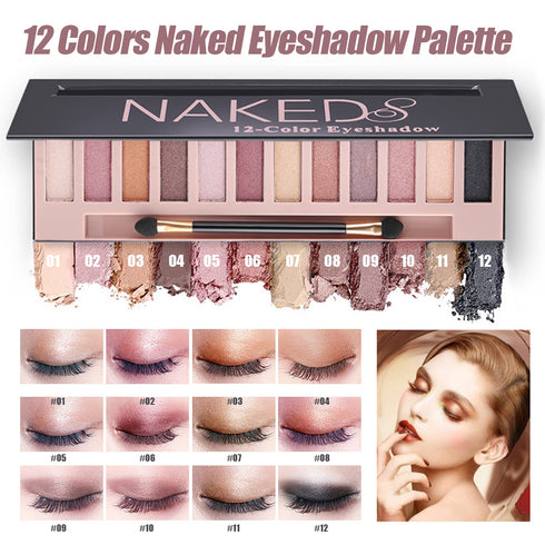 All in One Makeup Kit, 12 Colors Eyeshadow Palette, Nude Foundation, Lipstick Set, Eyebrow Soap, Eyeliner Stamp, Waterproof Mascara, Makeup Brush,...