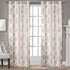 EXCLUSIVE HOME Augustus Metallic Light Filtering Grommet Top Curtain Panel Pair, 54"x108", Off-White...