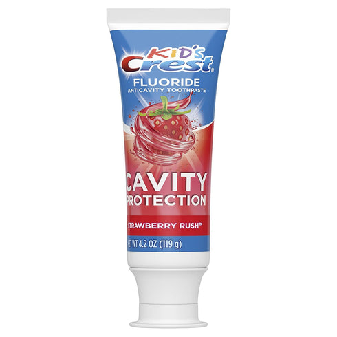 Crest Kid's Cavity Protection Fluoride Toothpaste Rush, Strawberry, 4.2 Ounce...