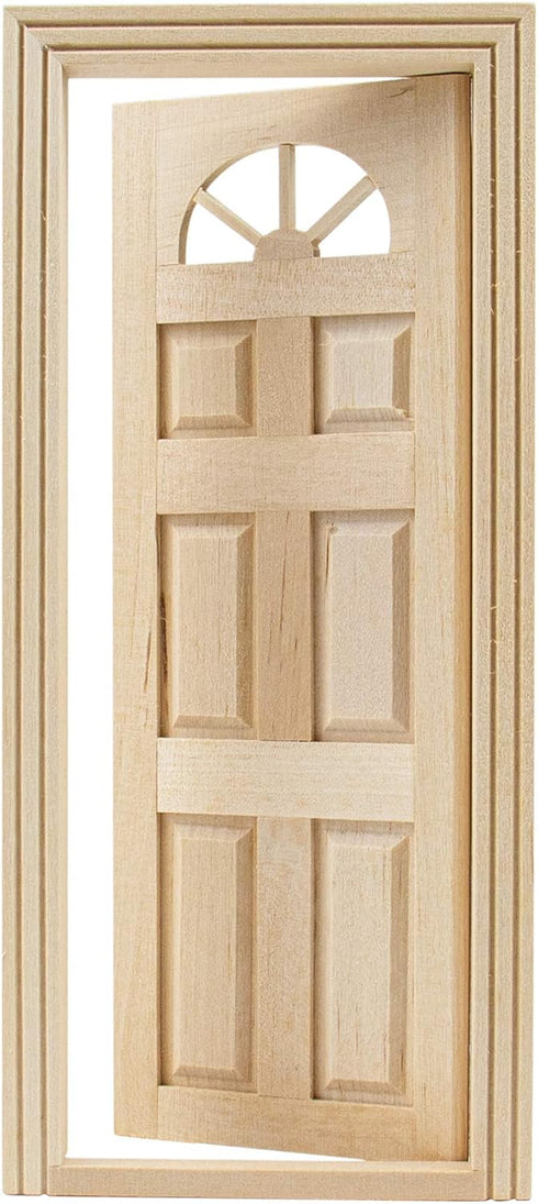 AUEAR, 1:12 Dollhouse Miniature Furniture Unpaint Wooden Doors for DIY Scene Doll Home Furniture Craft (6 Panel Style B)...