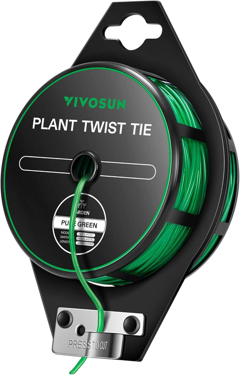 VIVOSUN 328 Feet (100m) PE-Coated Twist Ties, Garden Plant Ties with Cutter for Gardening, Outdoor Garden Twine Reuseable for Climbing Supporting ...