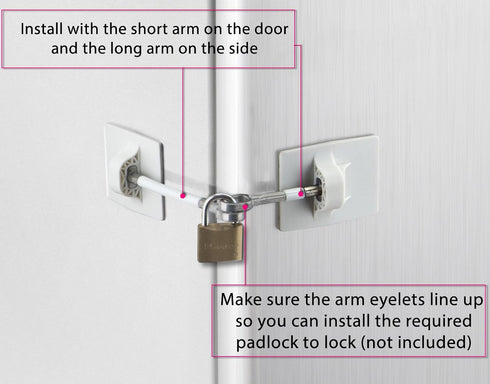 Refrigerator Lock (White Without Padlock)...