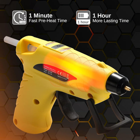 SainSmart Mini Cordless Hot Glue Gun with Anti-Drip Design and 20 Glue Sticks for Christmas Decorations, DIY, Creative Crafts & Arts, and Quick Re...