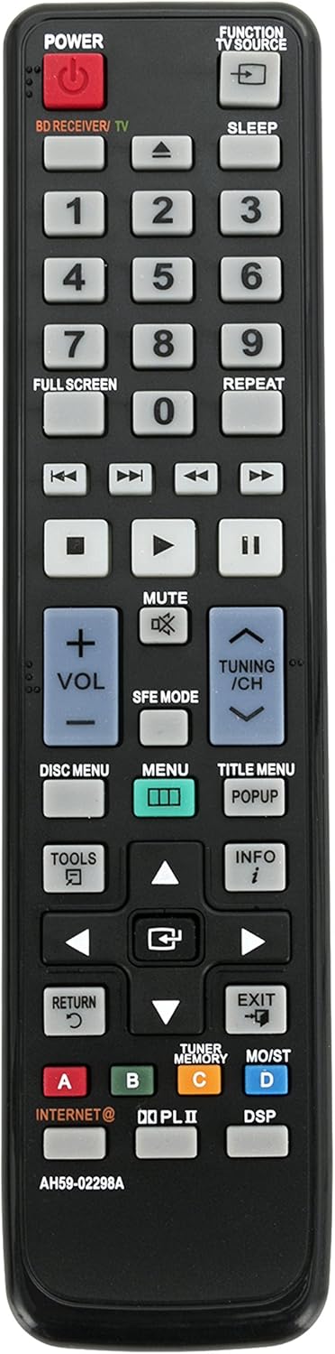 AH59-02298A Replaced Remote fit for Samsung Blu-ray HTC5500 HTC5500/NWT HTC5500/SAH HTC5500/XAA HTC5500/XAC HTC5500/XAO HTC5500/XAX HTC5500/XAZ HT...