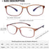 AQWANO 4-Pack Reading Glasses Mens Women 2.0 Computer Blue Light Blocking, Lightweight TR90 Flexible Frame Anti Glare Eye Strain Readers Eyeglasse...