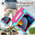 LTROP Kids Case for iPad 9th/ 8th/ 7th Generation (2021/2020/ 2019), iPad 10.2 Handle Stand Case - Turquoise and Rose...