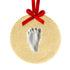 Baby's Handprint or Footprint Christmas Ornament Kit, Newborn Holiday Hanging Keepsake Kit, Baby's First Christmas, Gold Glitter...