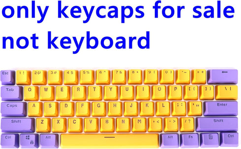 CJXSP PBT 61 Keycaps 60 Percent, Gaming Keycaps OEM Profile Backlit Keycap Set for 60 Percent Cherry MX Mechanical Keyboard ?Only keycaps (Marigol...