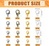 152Pcs 4 Colors 4 Sizes Lobster Claw Clasps Kit, 12mm, 14mm, 16mm, 18mm Alloy Small Jewelry Clasps Lobster Clasps for DIY Necklace Bracelet Jewelr...