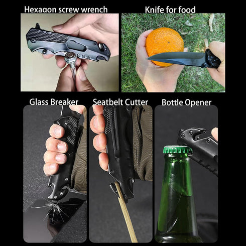 ANXYPGX Pocket Knife for Men,Folding Knife with Stainless Steel 7Cr13Mov 4'' Blade?Knife with Clip for Camping,Hunting,Survival and Outdoor Activi...