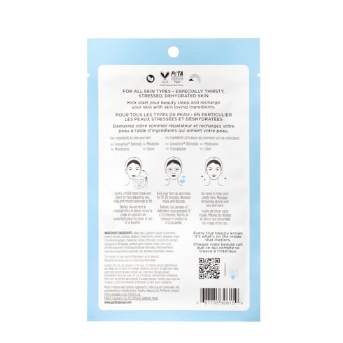 Pacifica Beauty | Wake Up Beautiful Face Mask | Sheet Mask | Retinoid, Mushrooms, Melatonin | Clean Skincare | Fine Lines, Wrinkles, Aging Skin, M...