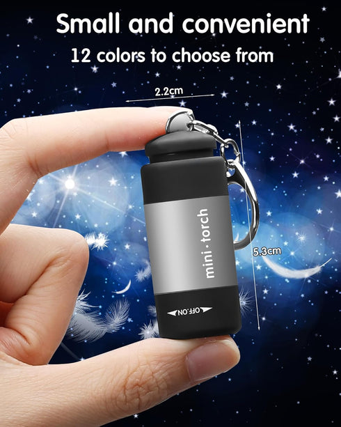 Mudder 12 Pieces Mini Keychain Light Bulk Pocket Tiny Flashlight Handheld Black Light led USB Rechargeable Waterproof Small Flashlights for Emerge...