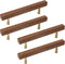 Semetall 4Pcs Wood Cabinet Pulls,3.78" Hole Center Cabinet Pulls,Wooden Handles for Dresser Drawers,Cabinets,Kitchen,Wardrobe...