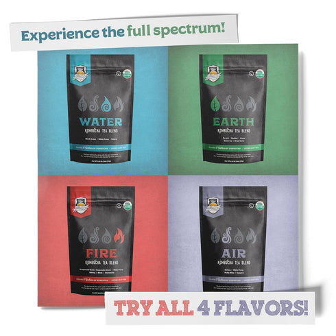 Fermentaholics - Element Kombucha Tea Blends | USDA Certified Organic Kombucha Tea Blend | Kosher Certified (Fire Blend)...