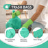 2 Gallon 80 Counts Strong Trash Bags Garbage Bags by Teivio, Bathroom Trash Can Bin Liners, Small Plastic Bags for home office kitchen, Green...