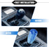 Gear Shift Knob Stick, 10cm Faux Crystal Transparent Bubble Gear Shifter Universal for Manual Transmission Vehicle Durable Acrylic Blue with Adapt...