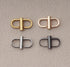 4 Pcs Adjustable Metal Buckles Strap Shorten Clasps Chain Replacement Buckle for Bag...