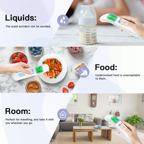 Touchless Thermometer for Adults,Forehead and Ear LCD Display Thermometer for Fever,Infrared Magnetic Thermometer for Baby Kids Surface and Room...