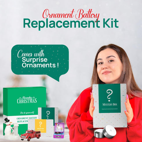 Do-it-Yourself Screwdriver and Batteries Replacement Kit with (18 LR41, 18 LR44) Compatible for Hallmark Keepsake Magic Ornament + Bonus Surprise ...
