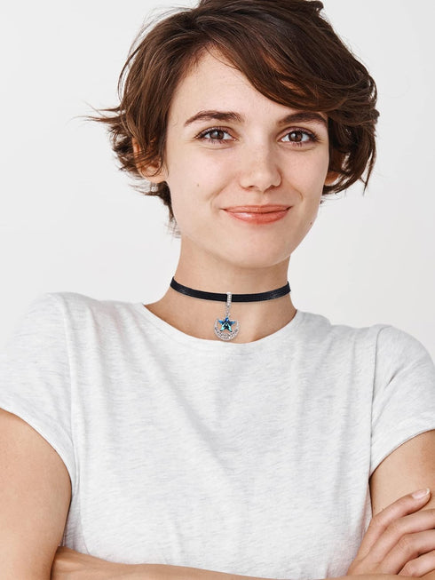 choice of all Black Choker Necklace for Women Black Velvet Pendant Choker Adjustable Black Collar Choker...