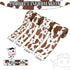 4Roll Brown Cow Wired Edge Ribbon Brown White Cow Patterned Burlap Ribbon Animal Print Fabric Ribbon for Gift Wrapping Wreath Making Craft Supplie...