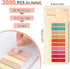 2000Pcs Sticky Tabs with Ruler, 10 Pack Index Tabs, Post It Sticky Notes, Repositionable Book Flags Strip Index Tabs Clear Page Markers for Office...