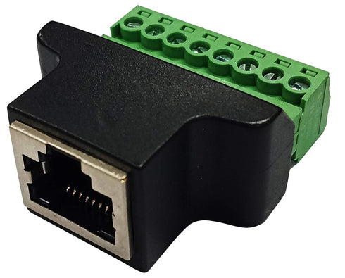 zdyCGTime RJ45 Female Plug to 8P 8C Female Bolt Screw Type terminals Ethernet Net Network Plug Cable for AV CCTV UTP DVR Cat5 Cat5e Cat6 Cat7 in-L...