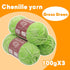 3 * 100g Chenille Yarn, Yarn for Crocheting Knitting with Big Eye Needles, Handcrafts Weaving Soft Chenille Yarn for Making Blankets, Clothes, Pat...