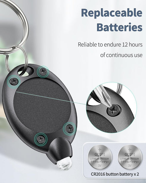 Uniclife 5 Pack LED Keychain Flashlight Mini LED Keychain Light 12 Lumen Portable Ultra Bright Battery Powered Key Ring Torch for Outdoor Camping ...