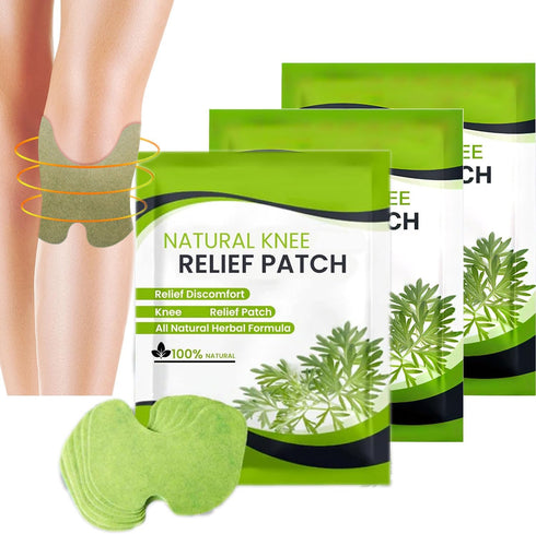 Natural Knee Relief Patch, 36 Pcs Wormwood Knee Patches Long Lasting Relief and Warming Herbal Plaster Patches, Relief Patch for Knee...